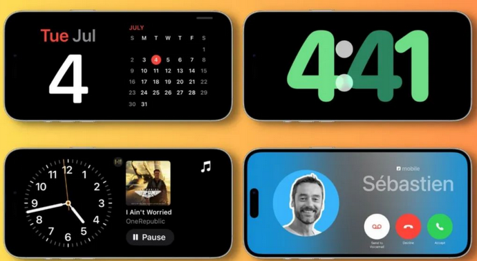 绥滨苹果手机维修分享iOS17横屏充电待机显示有什么好处 